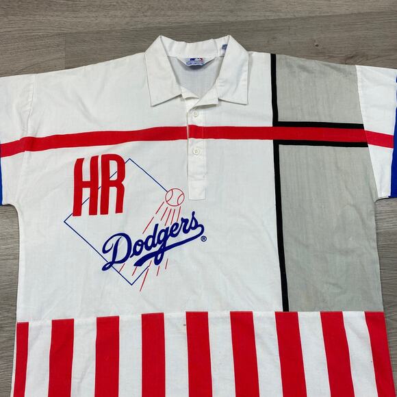 Rare Vintage 80s Cliff Engle MLB LA Dodgers Polo Shirt Men's Large Retro - Picture 2 of 15